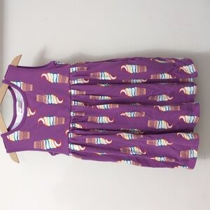 Hanna Andersson Rainbow Cone Print Dress, Size 5